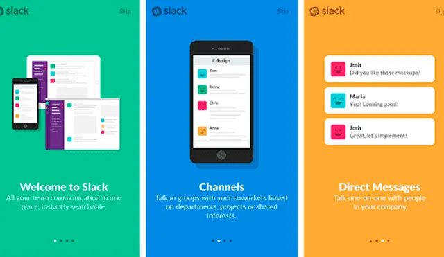 Slack está disponible en smartphones Android, iPhone y para PC. Foto: Slack.