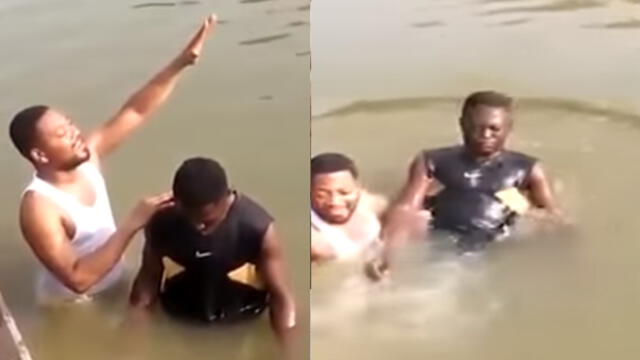 Joven muere ahogado tras realizarse un bautizo cristiano en un río de Ghana[VIDEO]