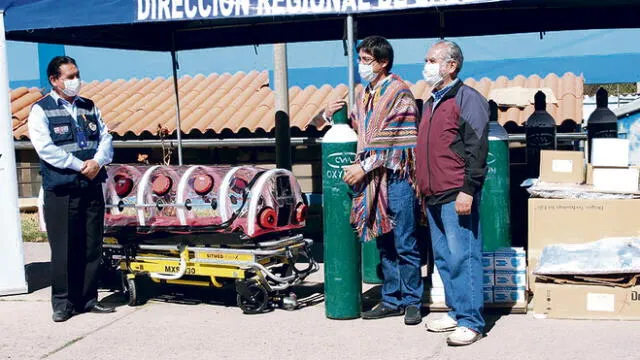OXÍGENO. Cusco todavía tiene dotación de oxígeno medicinal. Algunas empresas donaron este importante insumo días atrás