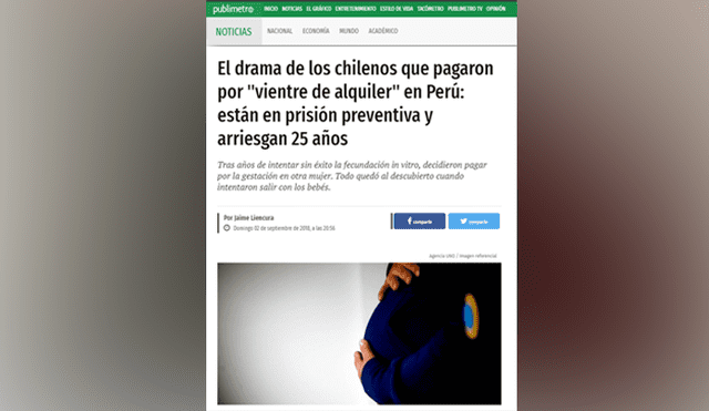 Vientre de alquiler: así informó la prensa chilena sobre la liberación de esposos
