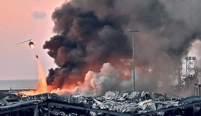 Catástrofe. Gobernador de Beirut comparó lo sucedido con Hiroshima y Nagasaki. (Foto: AFP)