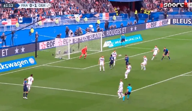 Francia vs Alemania: Griezmann puso el 1-1 con genial remate de cabeza [VIDEO]