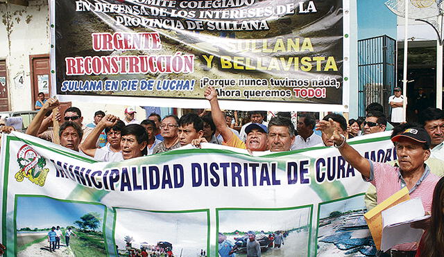 Sesión de la reconstrucción sin ministros y con protestas en Piura
