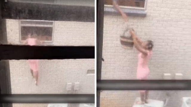 Facebook: mujer se escapa por la ventana de su casa y conoce la insólita razón aquí [VIDEO]