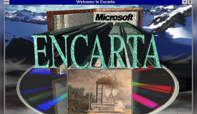 Primera versión de Encarta en 1993. Imagen: Microsoft.