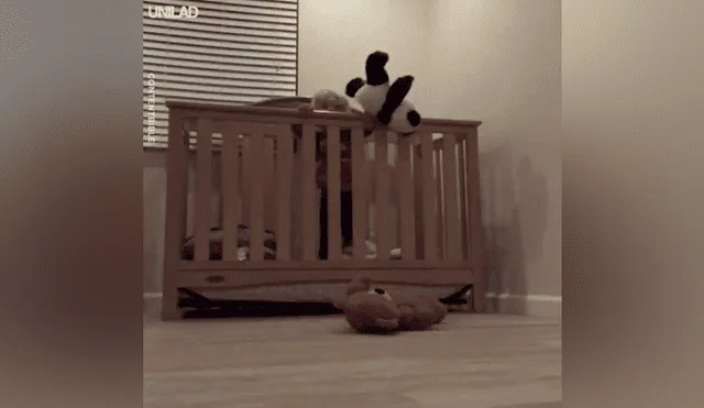 Padre coloca cámara en cuarto de su bebé y lo descubre en peligrosa hazaña [VIDEO] 