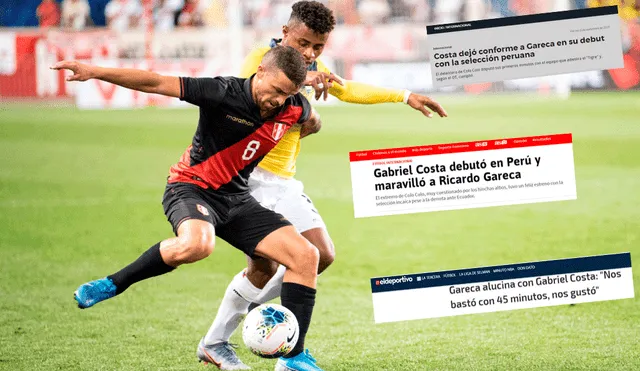 Debut de Gabriel Costa con la selección peruana fue noticia en Chile. | Foto: EFE