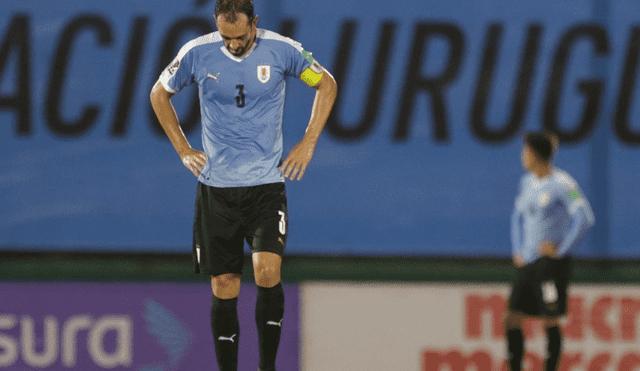 Diego Godín se contagió de coronavirus luego de jugar con Uruguay en la fecha de doble de eliminatorias. Foto: EFE/Matilde Campodonico POOL.