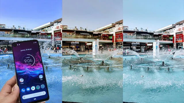 Algunos ejemplos de los filtros del Motorola One Action. Foto: Daniel Robles