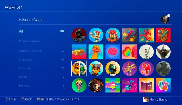 Los nuevos avatares que llegan a PS4 con la actualización 8.0. Foto: PlayStation