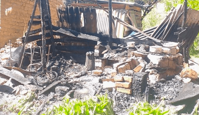 Incendio consume vivienda de madre y cuatro niños en Huaraz.