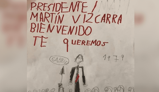 El presidente peruano, Martín Vizcarra, publicó el emotivo dibujo que hizo un niño.