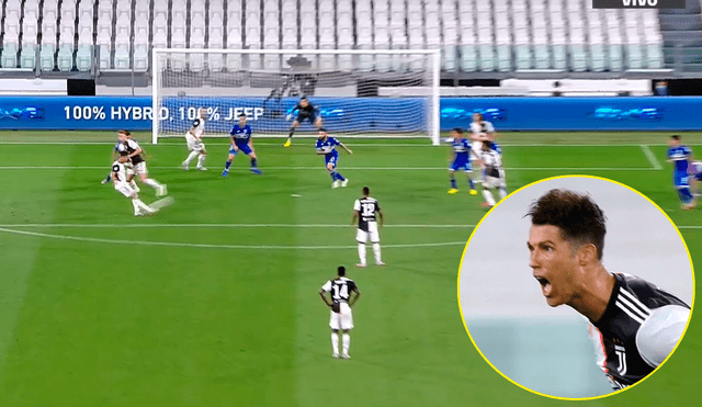 Gol de Cristiano Ronaldo en la Juventus vs. Sampdoria. Composición: La República.