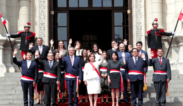 El gabinete Dina Boluarte tenía la misma cantidad de mujeres en ministerios como el gobierno de Sagasti, hasta que juró a su nueva ministra de Transporte. Foto: Presidencia