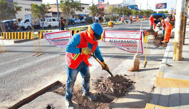 Continúan los trabajos de rehabilitación en 15 calles de Chiclayo 