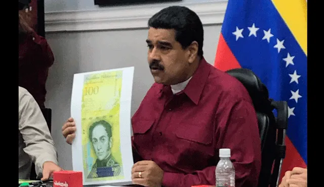 Nicolás Maduro presenta billete de 100 mil bolívares