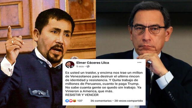 elmer caceres martin vizcarra facebook