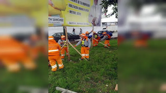Surco: retiran paneles con propaganda electoral en el distrito [FOTOS]