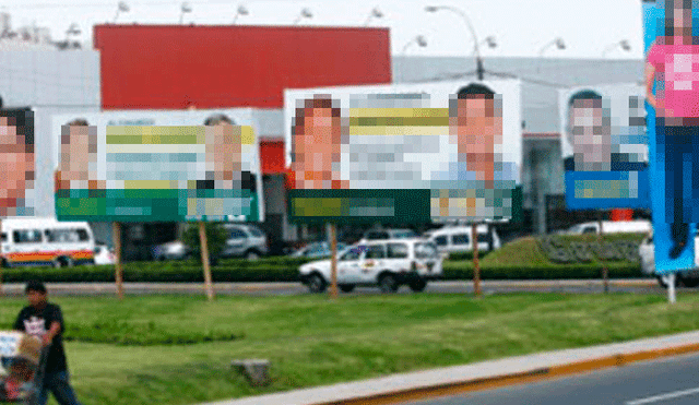 Surco: reportan peligro por posible caída de cartel de campaña municipal