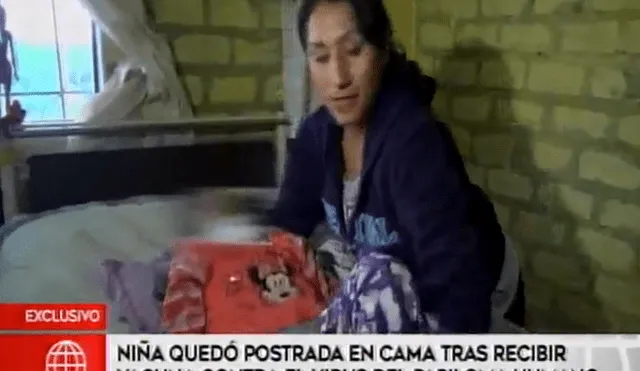Denuncian que niña quedó postrada tras recibir vacuna del papiloma humano [VIDEO]