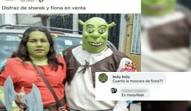 Facebook Viral: quiso vender disfraces de Shrek y Fiona y recibió comentarios insólitos [FOTOS]