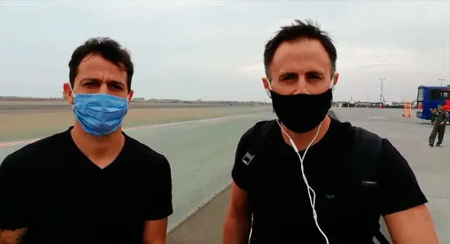 Guastavino y Peirano grabaron vídeo antes de viajar.