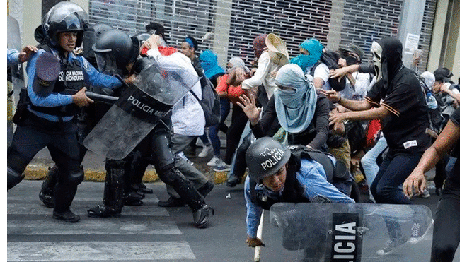 Represión en el país de América Central. Foto: EFE
