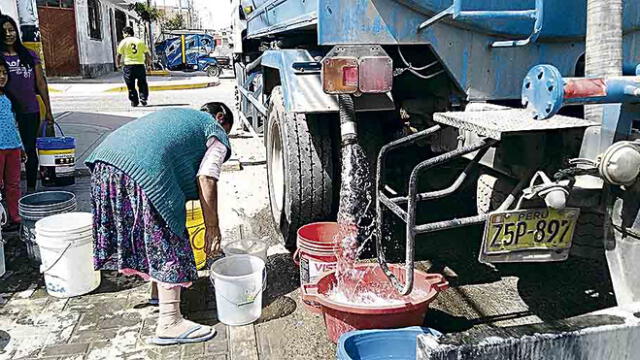 Reciben agua por horas. 25 caracteres