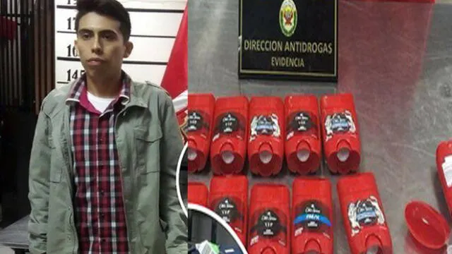 PNP detuvo a joven que escondió cocaína en envases de desodorante para llevarlos a España 