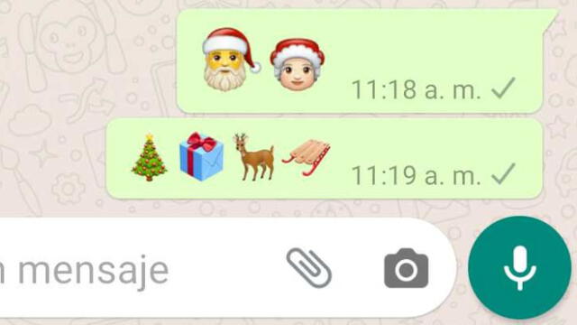 Los emojis de WhatsApp inspirados en la  Navidad.