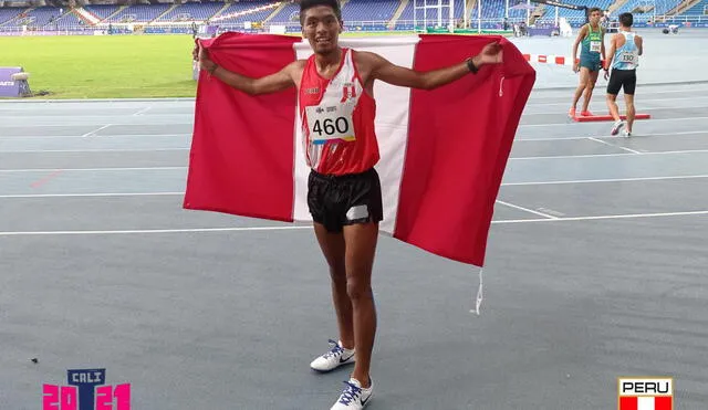 Julio Palomino logró una marca de 08.56.56 minutos. Foto: Twitter Comité Olímpico Perú