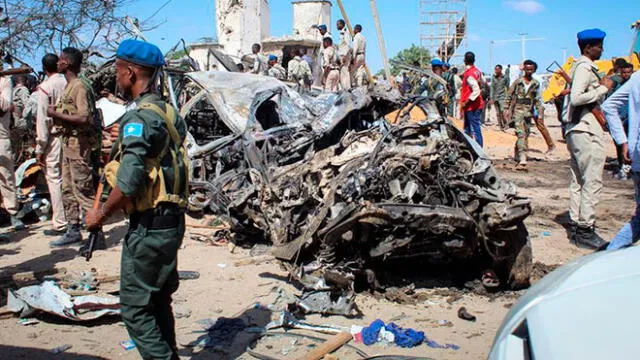 Ataque con coche bomba deja 76 muertos y más de 70 heridos en la capital de Somalia. Foto EFE