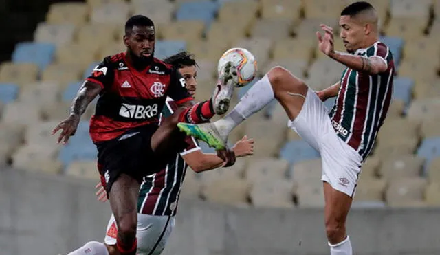 Este es el cuarto enfrentamiento entre Flamengo y Fluminense en el año. Foto:EFE.