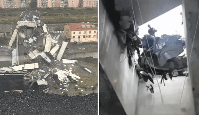 YouTube: el preciso momento en el que puente en Génova se derrumba [VIDEO]