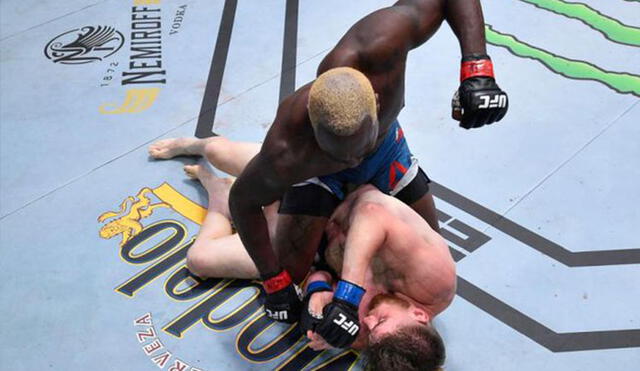 Derek Brunson se quedó con el triunfo al noquear en el tercer asalto a Edmen Shahbazyan. Foto: UFC.