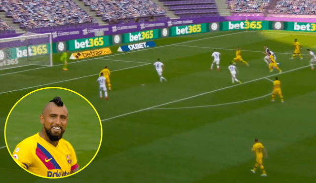 Arturo Vidal marcó el primer gol en el partido del FC Barcelona contra Valladolid. | Foto: ESPN 2