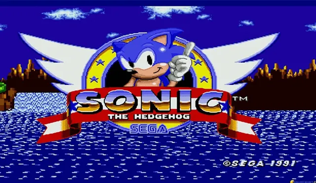 Imagen del primer videojuego de Sonic The Hedgehog de 1991.