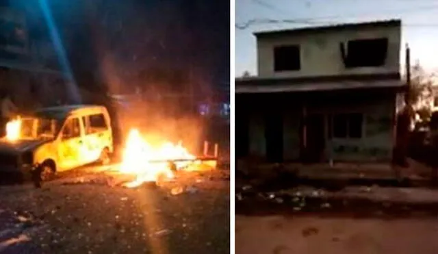 Los vecinos incendiaron casa y auto de uno de los hombres que habrían abusado de la menor. Foto: captura TN