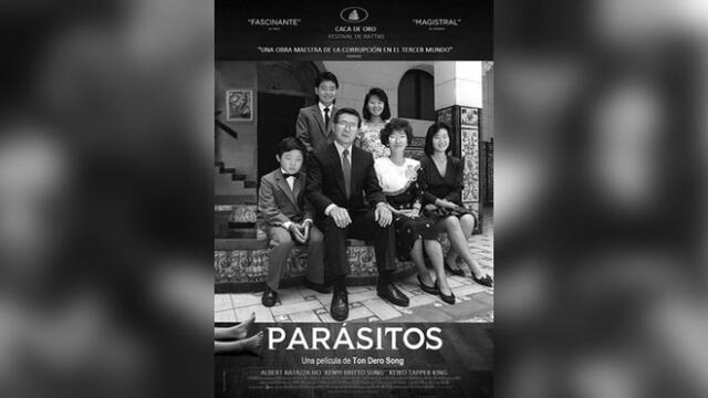 La familia Fujimori como parte del elenco de la película coreana 'Parasite'. Foto: Facebook.