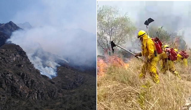Más de 50 personas realizan labores denodadas para controlar incendio. Foto: Municipalidad Machupicchu.