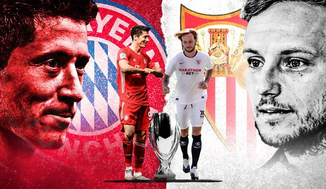 Bayern Múnich y Sevilla se ven las caras por la Supercopa de Europa 2020. (Gráfica: Fabrizio Oviedo/La República).