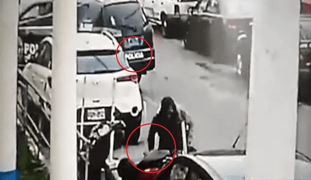 Delincuente roba motor de motocicleta a pocos metros de comisaría [VIDEO]