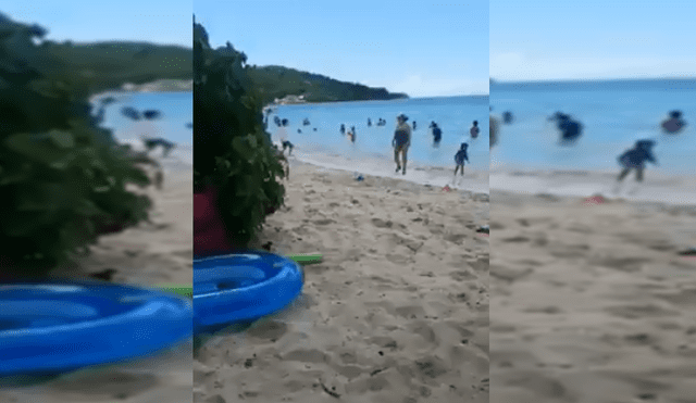 Facebook: se refrescó en la playa y sorprendió a todos con sus "sandalias" [VIDEO]