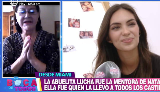 Natalie Vértiz recibe emotivo mensaje de su abuelita. | Foto: Captura América TV