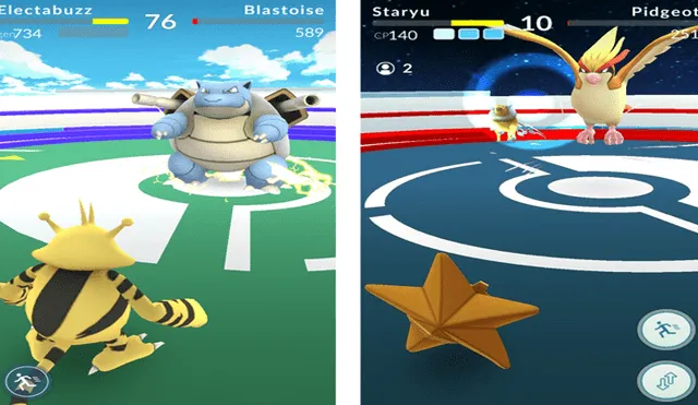 Así luce una batalla de gimnasio en Pokémon GO. Foto: Referencial.