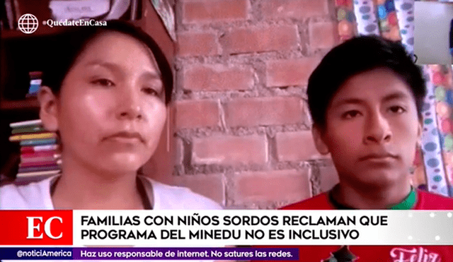 Padres de familia piden apoyo al MINEDU. Foto: Captura