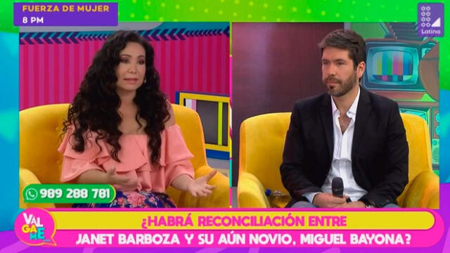 Janet Barboza y Miguel Bayona en Válgame