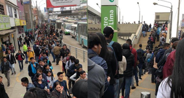 Reportan demora de vagones, caos y saturación en estaciones del Metro de Lima [VIDEO]