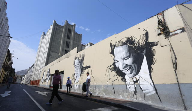 Centro de Lima: Pintan mural en homenaje al reconocido artista Víctor Humareda [FOTOS]