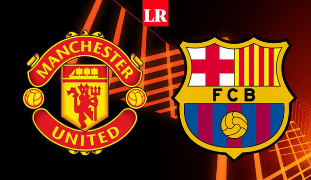 Manchester United y Barcelona jugarán por la ronda de play-off del segundo torneo europeo. Foto: Composición La República
